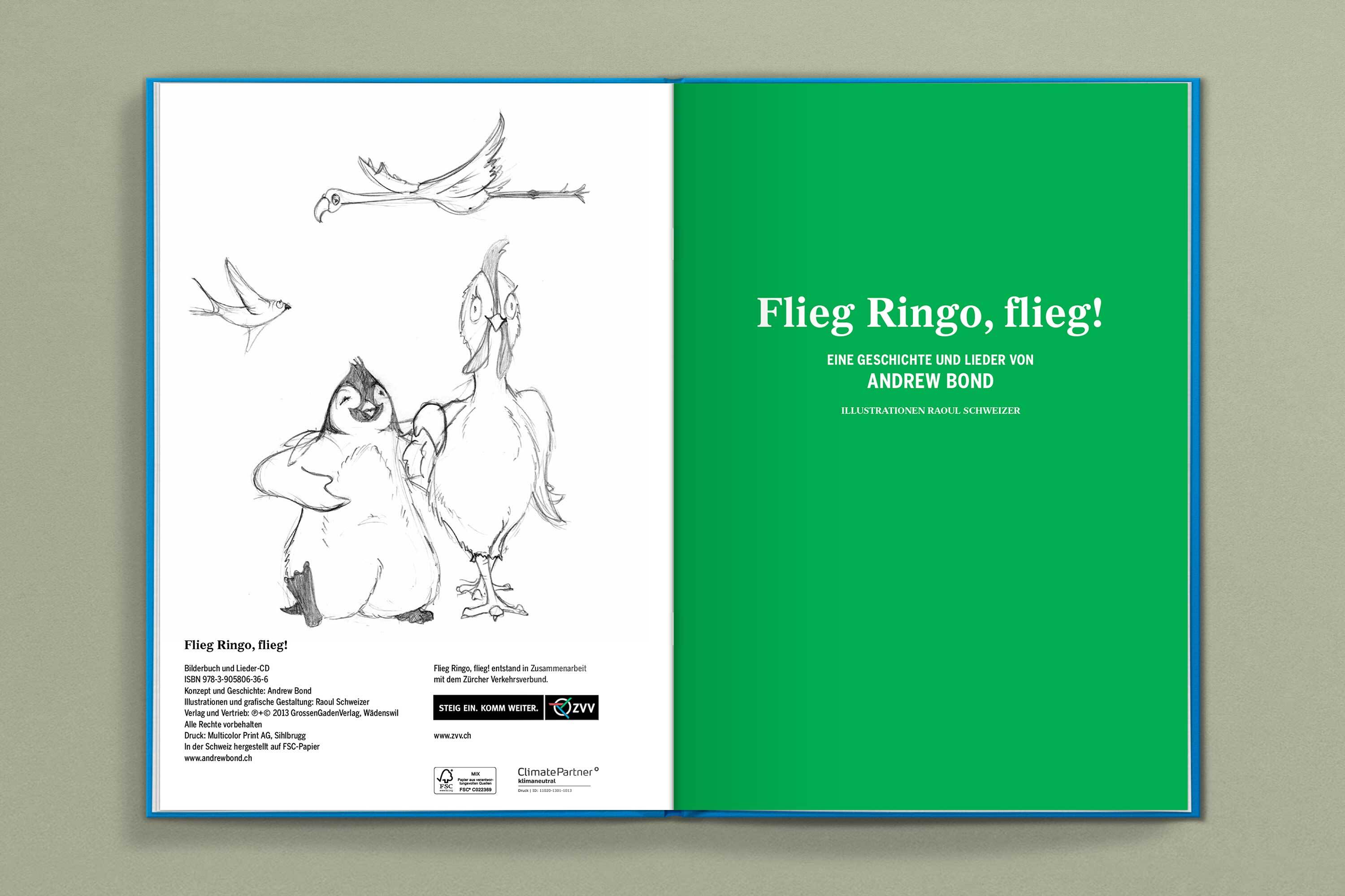 Schweizer Grafik Flieg Ringo, flieg!